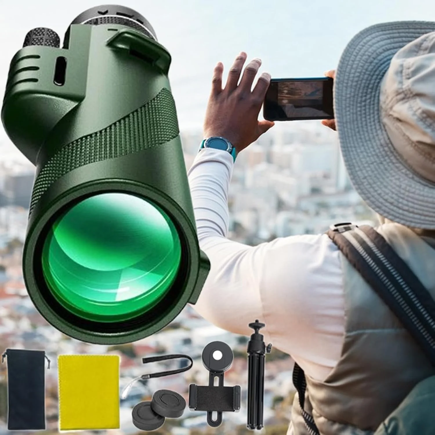 تک چشمی برای شکار | دوربین تک چشمی حرفه ای با بزرگنمایی 80 برابر | لوازم جانبی قابل حمل برای کوهنوردی، کمپینگ و ماجراجویی در فضای باز تک چشمی برای شکار | دوربین تک چشمی حرفه ای با بزرگنمایی 80 برابر | لوازم جانبی قابل حمل برای کوهنوردی، کمپینگ و ماجراجویی در فضای باز