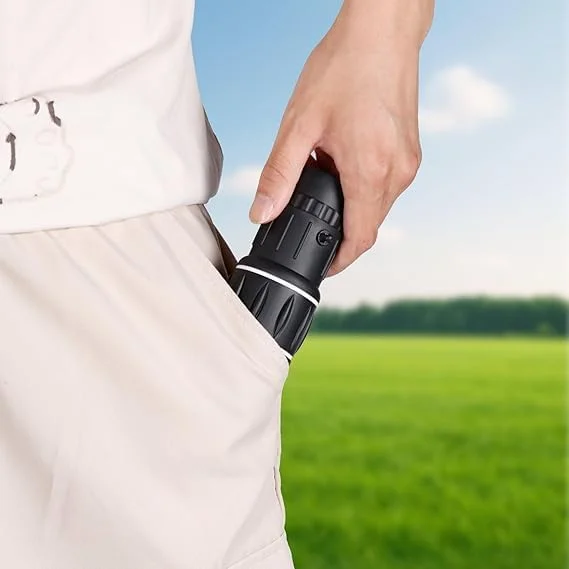 تلسکوپ تک چشمی 16x52، تلسکوپ قابل حمل با بزرگنمایی بالا، دید واضح HD برای تماشای پرندگان در فضای باز و مسافرت، مشکی