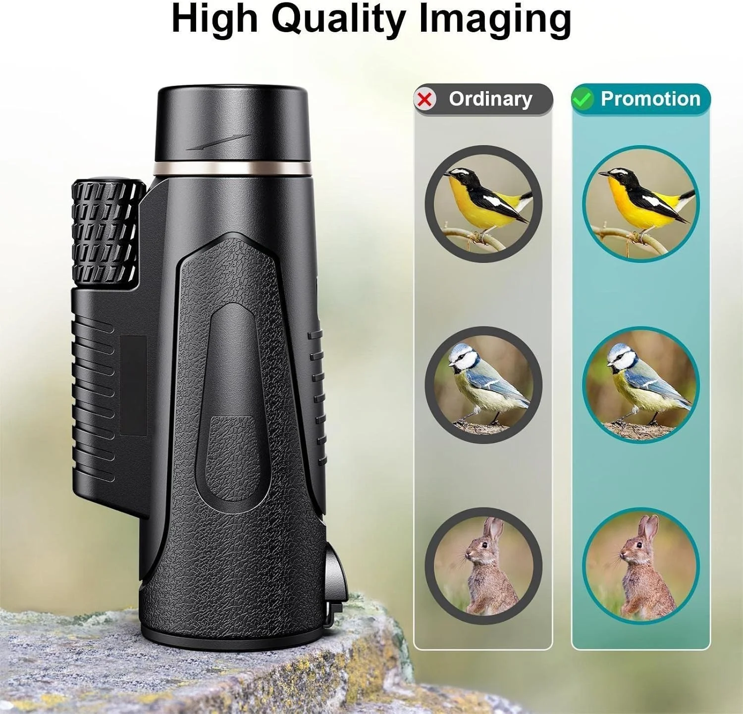 تلسکوپ تک چشمی با منشور اپتیکی کامل و فوکوس، تلسکوپ تک چشمی 40x60 با قدرت بالا برای بزرگسالان به همراه نگهدارنده تلفن هوشمند و سه پایه برای پیاده روی، ماهیگیری و شکار تلسکوپ تک چشمی با منشور اپتیکی کامل و فوکوس، تلسکوپ تک چشمی 40x60 با قدرت بالا برای بزرگسالان به همراه نگهدارنده تلفن هوشمند و سه پایه برای پیاده روی، ماهیگیری و شکار