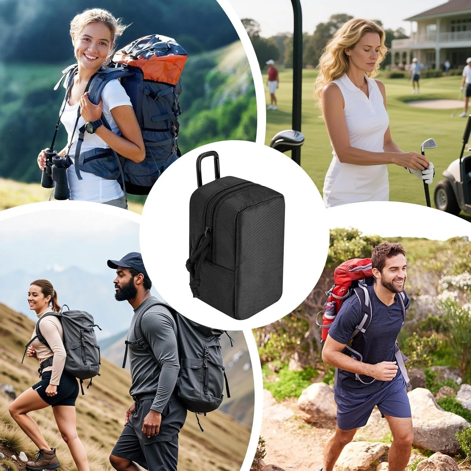 کیف تک چشمی - کیف حمل محافظ - کیف مسافرتی با گیره برای ماهیگیری، کوله گردی در فضای باز، تماشای پرندگان، مشاهده حیات وحش، کوهنوردی و پیاده روی