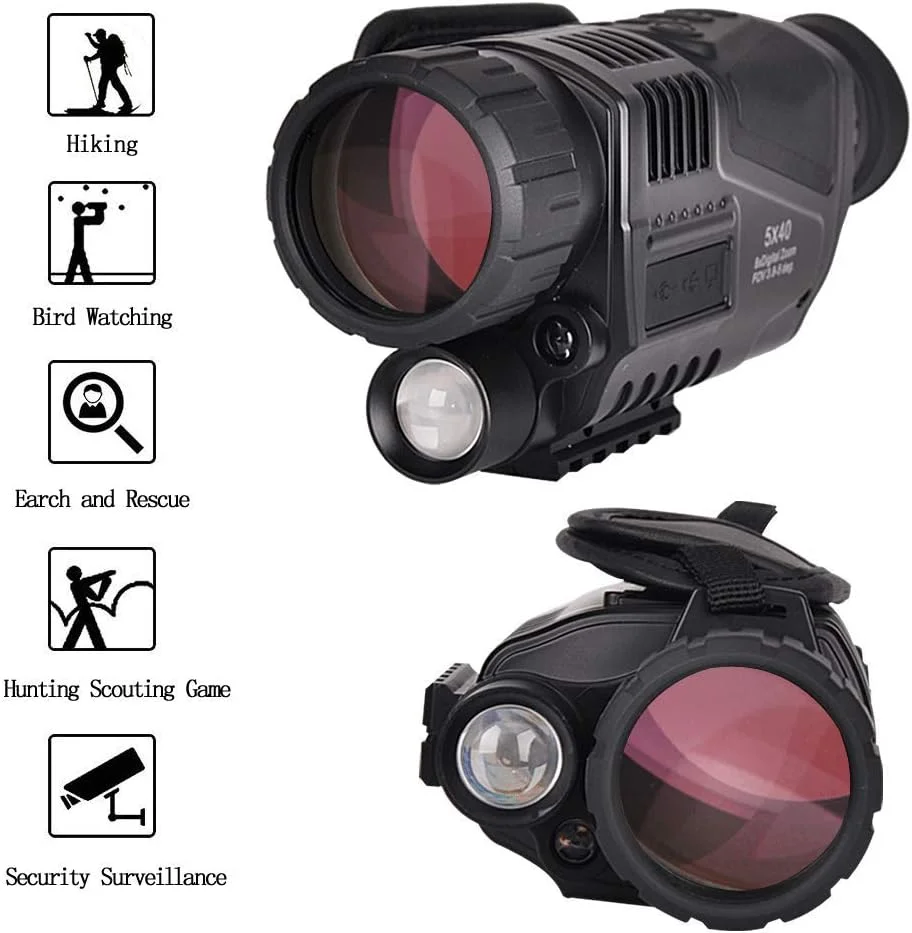 تک چشمی دید در شب دیجیتال مادون قرمز Landove 5x40mm - HD با LCD TFT 1.5 اینچی و عملکرد دوربین/فیلمبرداری - برد تشخیص تا 350 متر