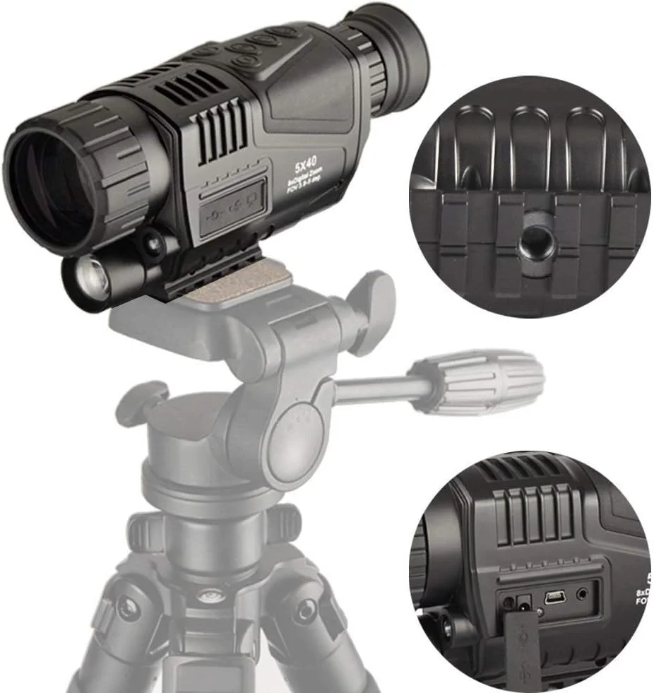 تک چشمی دید در شب دیجیتال مادون قرمز Landove 5x40mm - HD با LCD TFT 1.5 اینچی و عملکرد دوربین/فیلمبرداری - برد تشخیص تا 350 متر