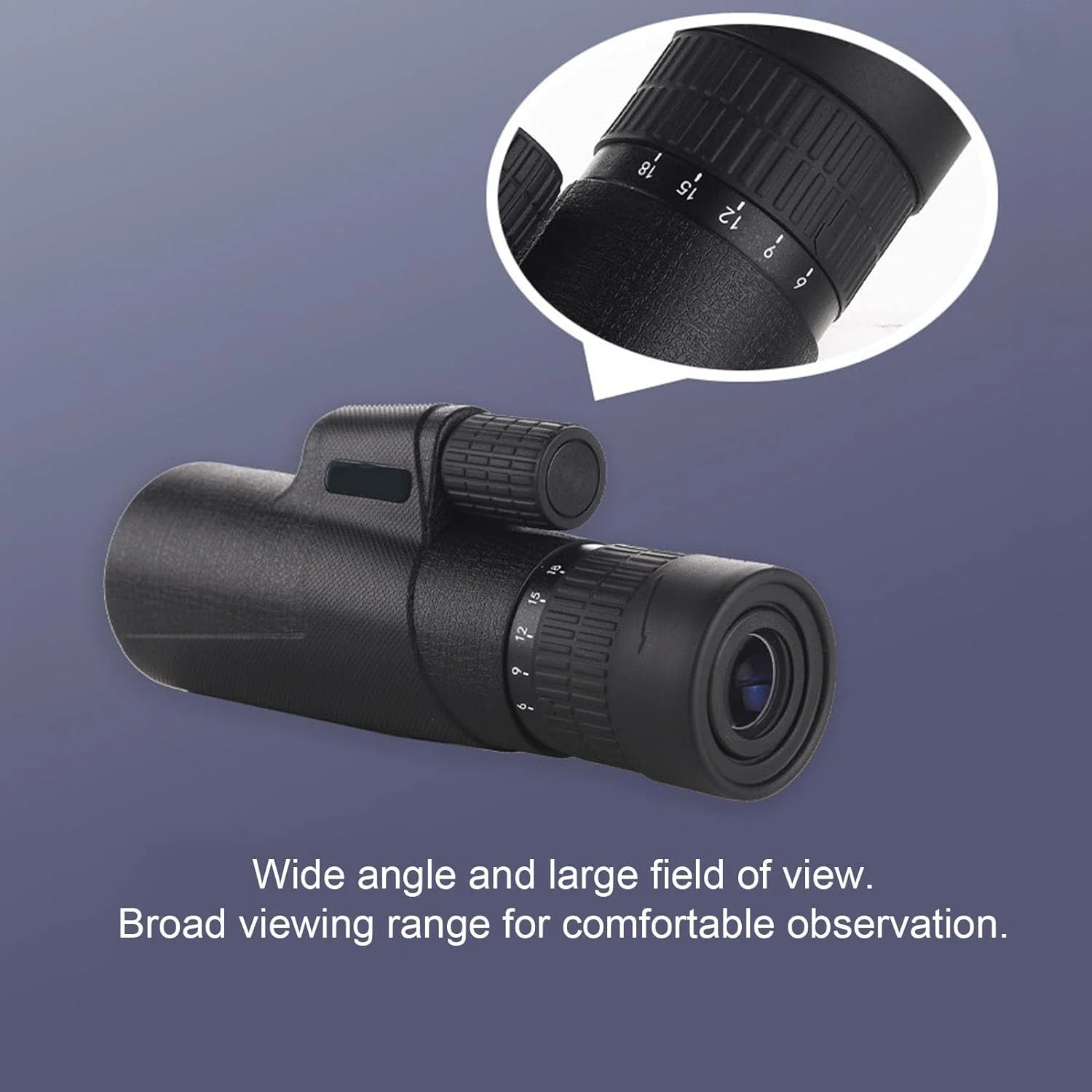 تلسکوپ تک چشمی زوم JTLB 6-18x42، تلسکوپ تک چشمی قدرتمند برای تماشای پرندگان، مسافرت و کمپینگ با اپتیک پیشرفته، بدنه بیرونی لاستیکی راحت