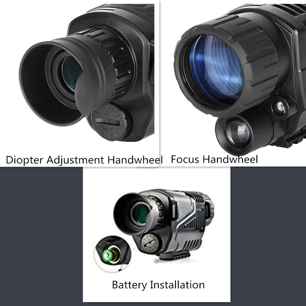 تک چشمی دید در شب دیجیتال مادون قرمز Landove 5x40mm - HD با LCD TFT 1.5 اینچی و عملکرد دوربین/فیلمبرداری - برد تشخیص تا 350 متر