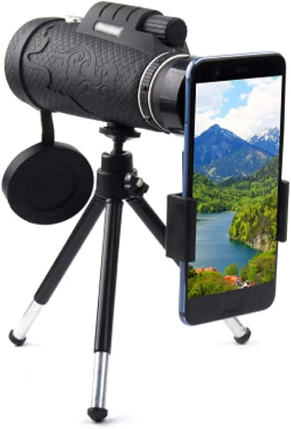 تلسکوپ تک چشمی قدرتمند 20x60 KANBUN، تک چشمی فشرده با منشور BAK4 به همراه قطب نما، آداپتور تلفن هوشمند و سه پایه