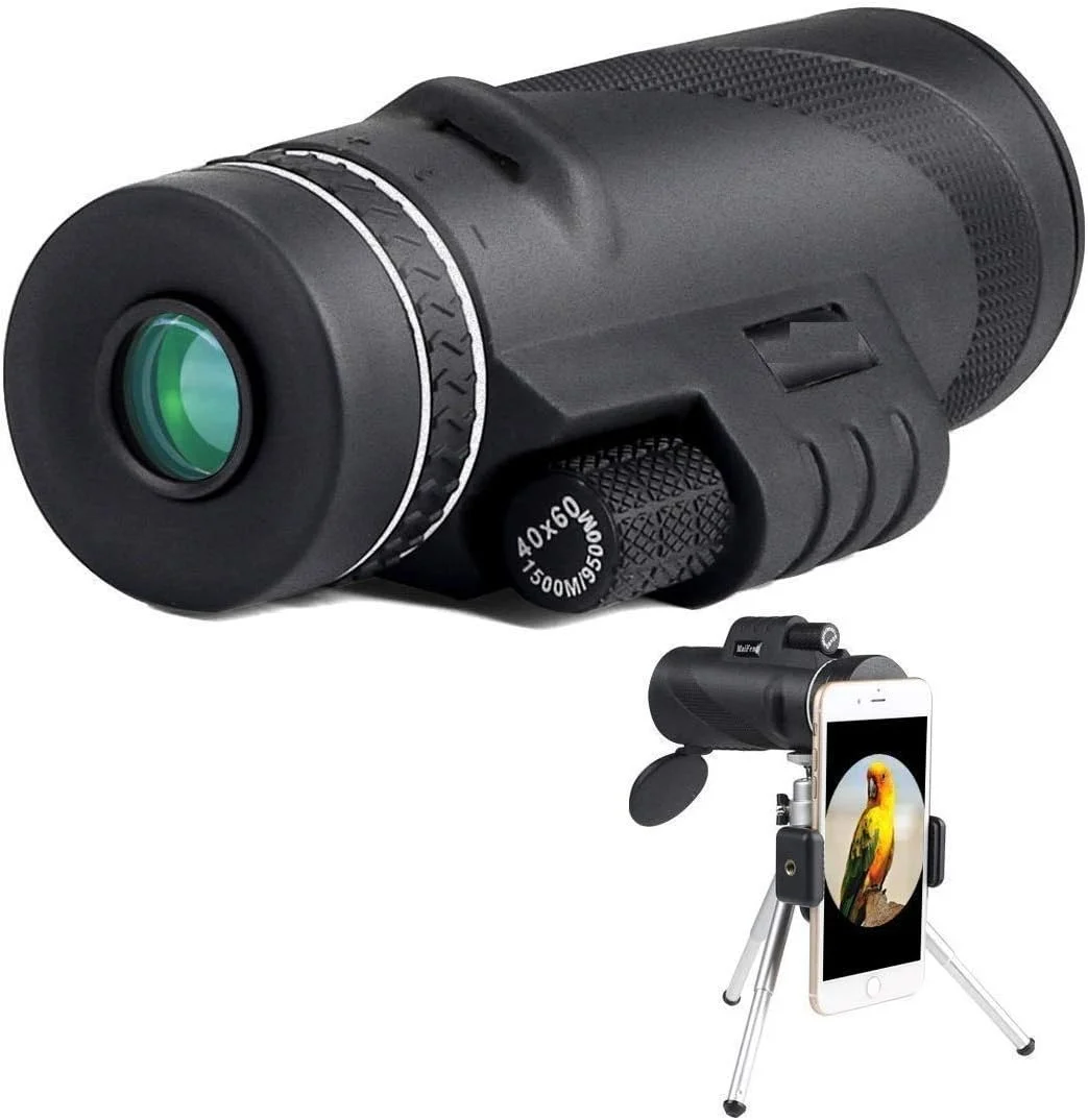 تلسکوپ تک چشمی قابل حمل 40 X 60 مناسب فضای باز برای مسافرت های طولانی، کمپینگ و دیدن مناظر | 15.0 x 5.2 x 4.2 سانتی متر | مشکی تلسکوپ تک چشمی قابل حمل 40 X 60 مناسب فضای باز برای مسافرت های طولانی، کمپینگ و دیدن مناظر | 15.0 x 5.2 x 4.2 سانتی متر | مشکی