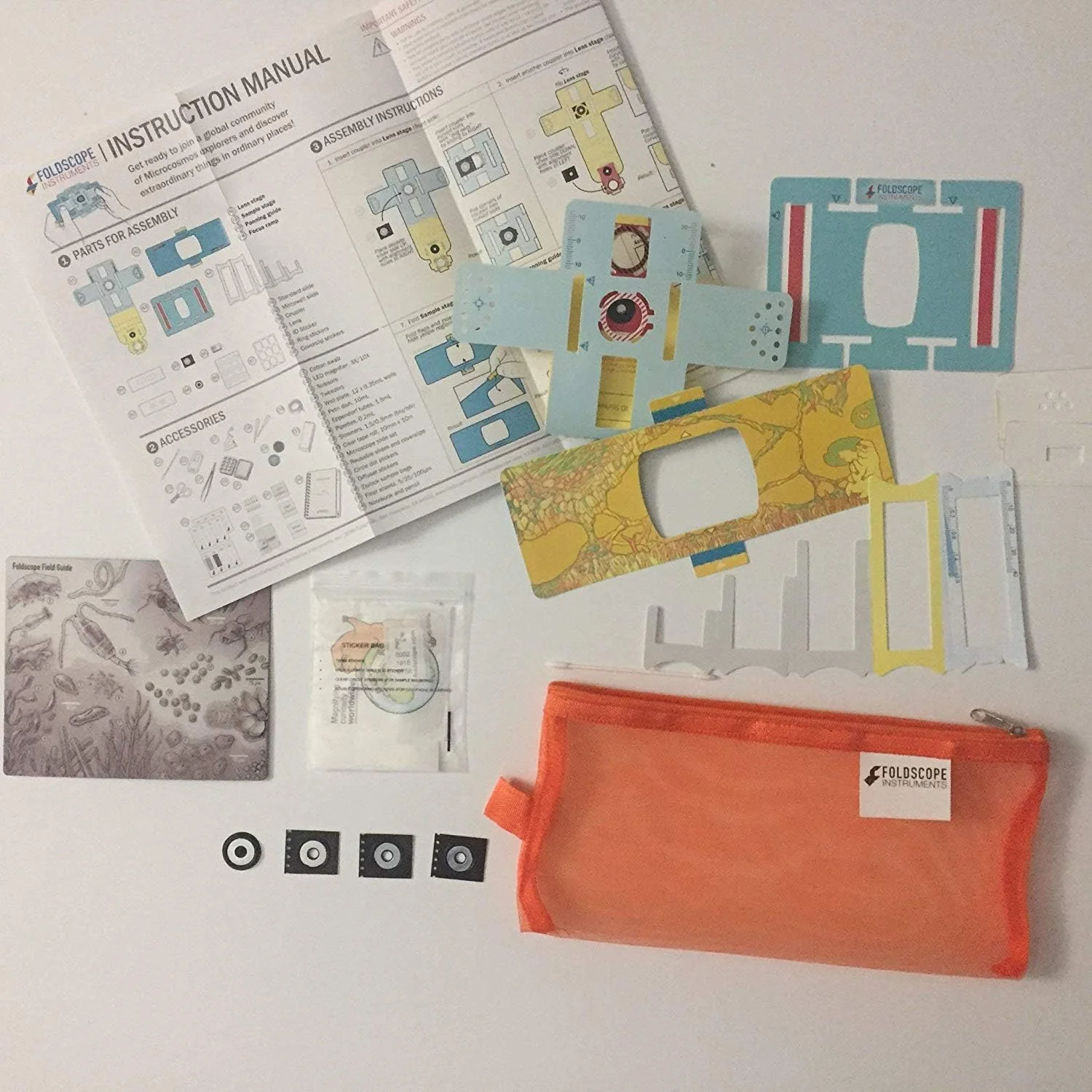 میکروسکوپ آماده به کار با 1 اسلاید آماده، کیت فولداسکوپ از پیش مونتاژ شده میکروسکوپ آماده به کار با 1 اسلاید آماده، کیت فولداسکوپ از پیش مونتاژ شده