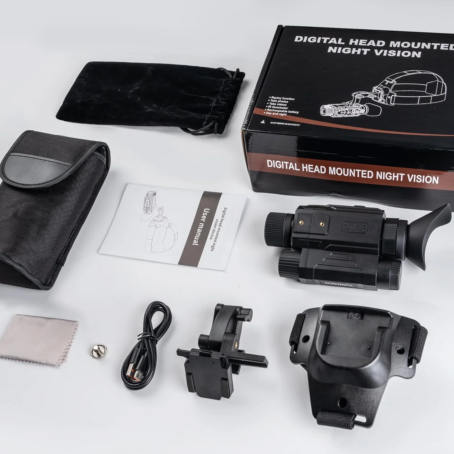 تک چشمی دید در شب دیجیتال مادون قرمز قابل نصب روی سر