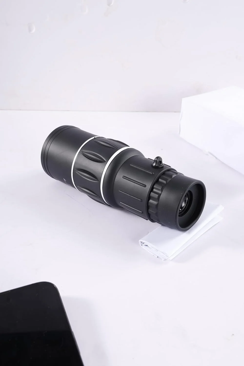 تک چشمی پرقدرت 12x52 - منشور BAK4 HD ضد آب برای آقایان و بانوان، مناسب شکار، پیاده روی و مسافرت (مشکی)