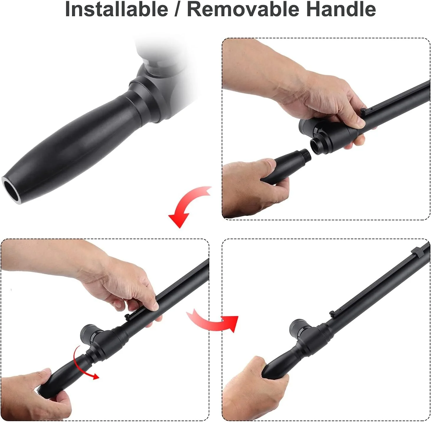 پریسکوپ 5X20 FOCUHUNTER با دسته جداشدنی، قابل افزایش از 17 اینچ تا 28 اینچ، پریسکوپ آلومینیومی ضد آب قابل تنظیم، کیت دستگاه مشاهده تلسکوپ سبک وزن، هدیه تولد، مشکی