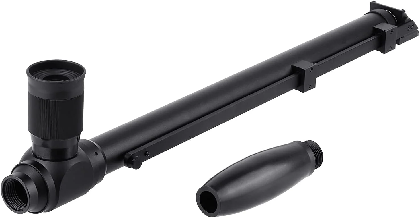 پریسکوپ 5X20 FOCUHUNTER با دسته جداشدنی، قابل افزایش از 17 اینچ تا 28 اینچ، پریسکوپ آلومینیومی ضد آب قابل تنظیم، کیت دستگاه مشاهده تلسکوپ سبک وزن، هدیه تولد، مشکی