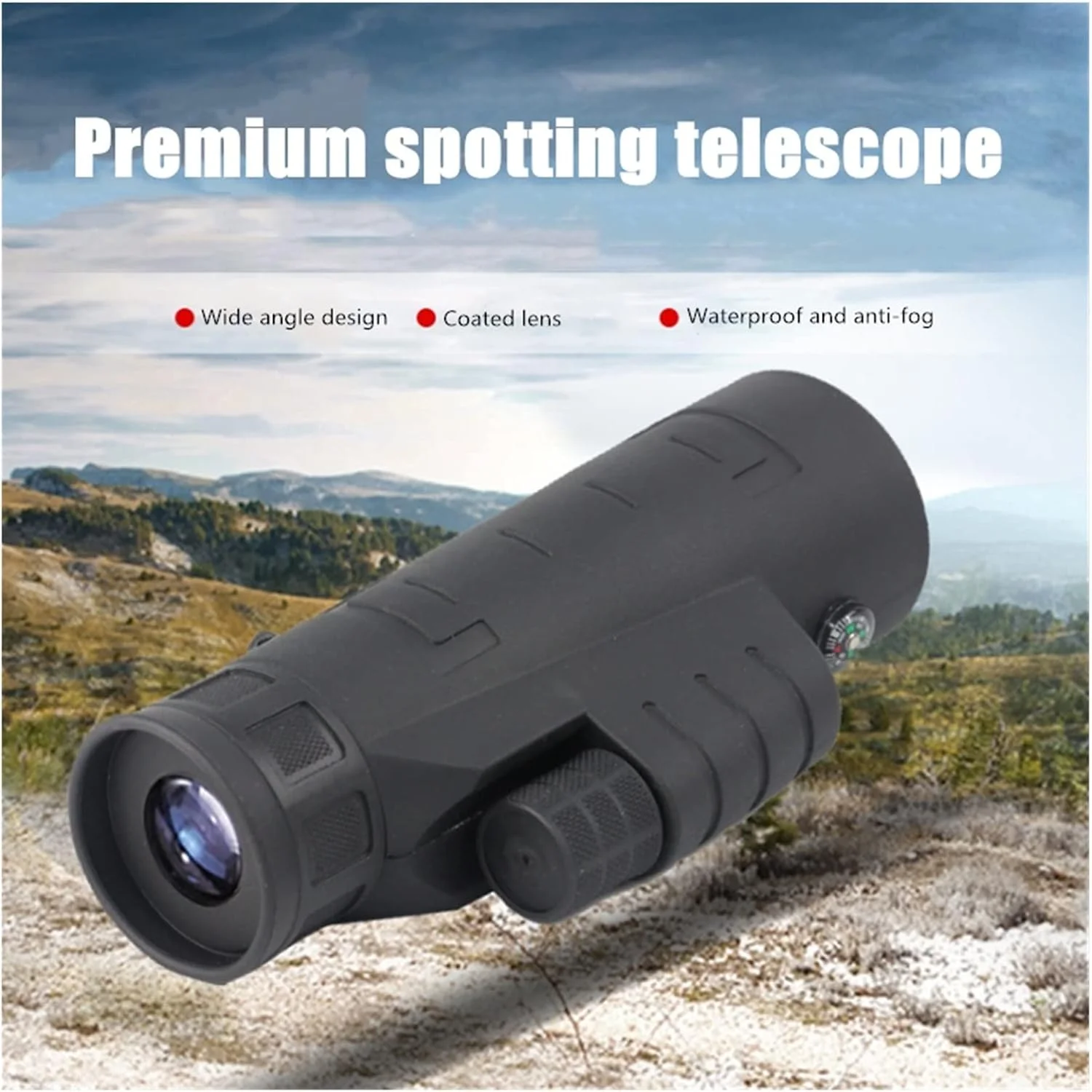 تلسکوپ تک چشمی 40x60 HD با قطب نما، مناسب برای فعالیت های فضای باز و قدرت بالا تلسکوپ تک چشمی 40x60 HD با قطب نما، مناسب برای فعالیت های فضای باز و قدرت بالا