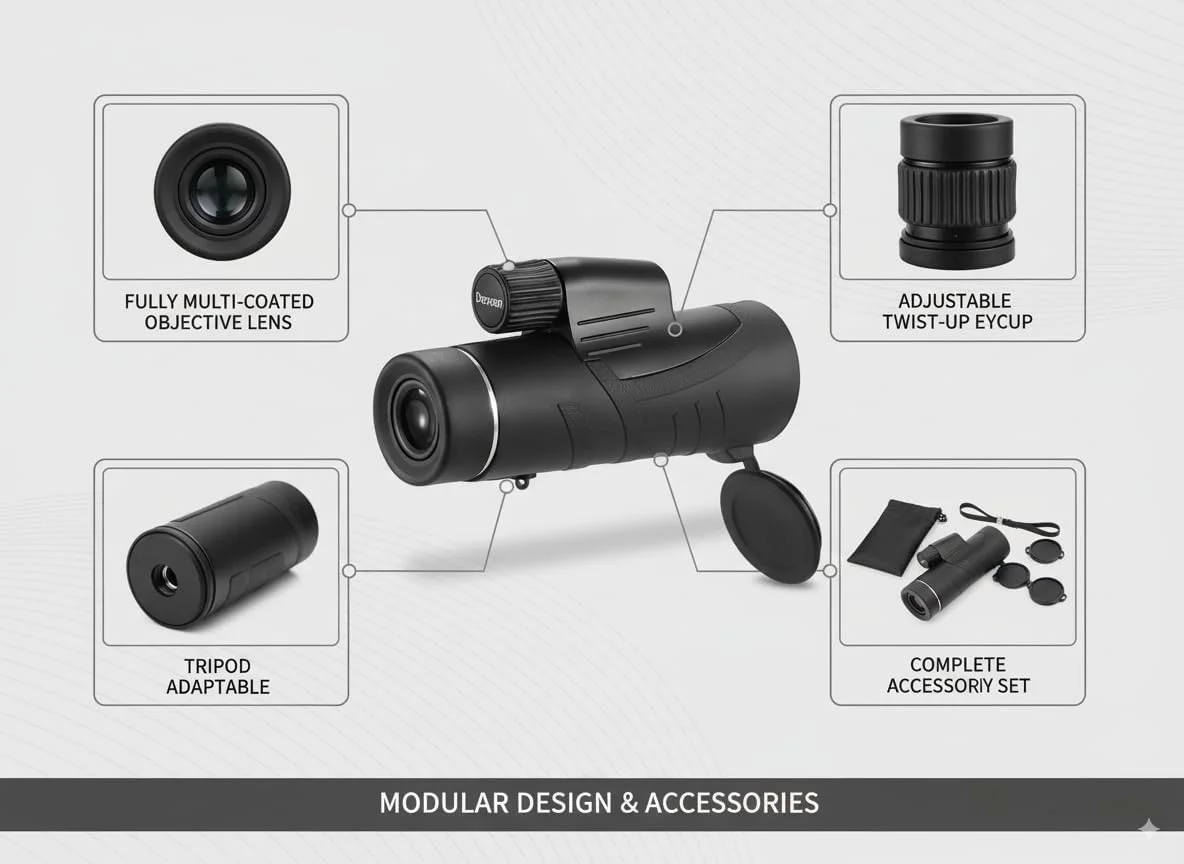 تک چشمی 10×42 – ضد آب، ضد مه، طراحی جمع و جور با بزرگنمایی 10 برابر تک چشمی 10×42 – ضد آب، ضد مه، طراحی جمع و جور با بزرگنمایی 10 برابر