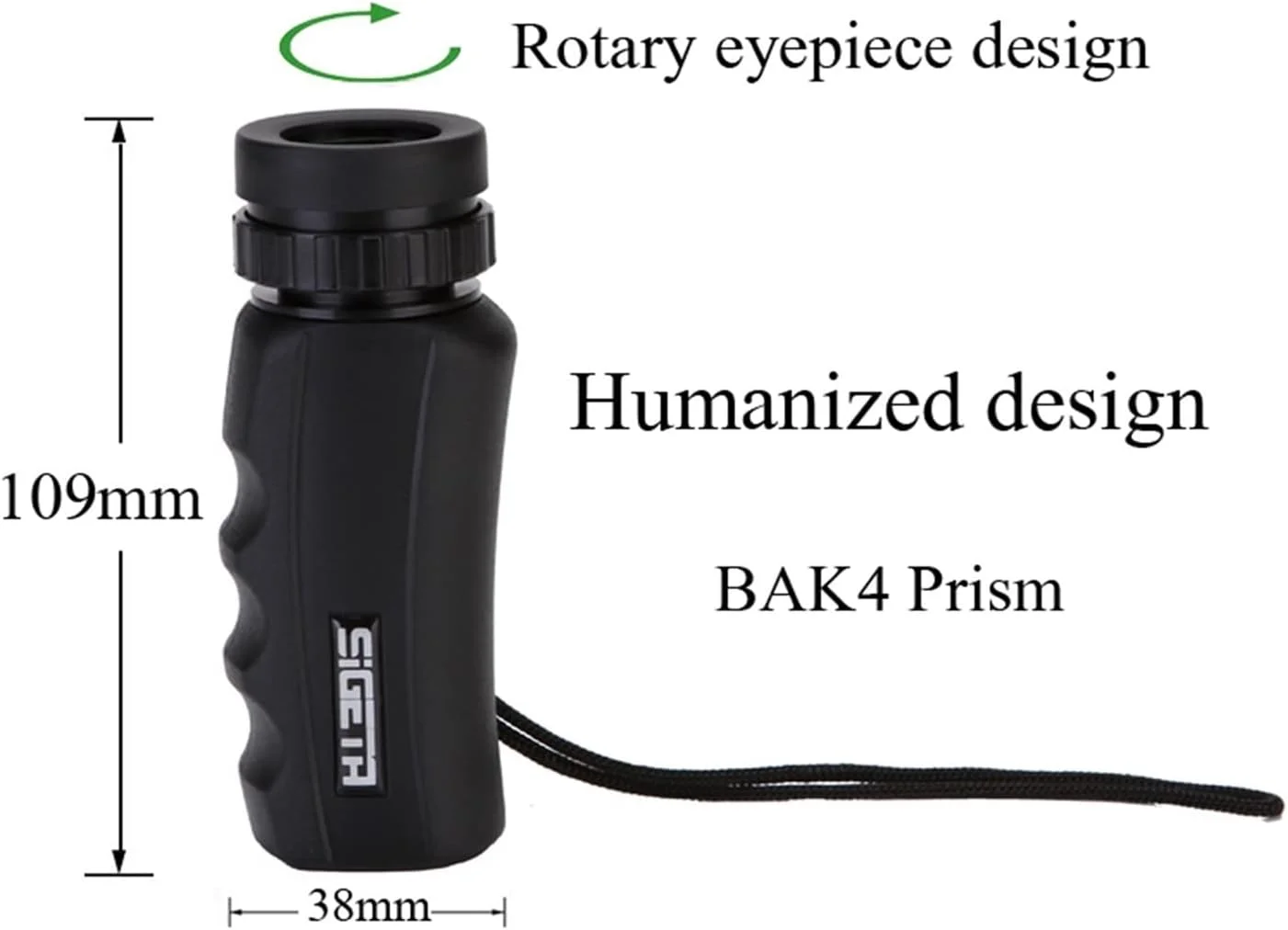 تلسکوپ تک چشمی HD 8x25 با منشور Bak4 و وضوح بالا مناسب گردشگری و کمپینگ