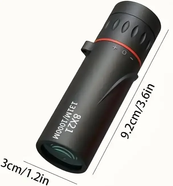 تلسکوپ تک چشمی فشرده و پرقدرت برای بزرگسالان - ایده آل برای پیاده روی، کمپینگ، تماشای پرندگان و مسافرت | ساختار لاستیکی بادوام، مشکی تلسکوپ تک چشمی فشرده و پرقدرت برای بزرگسالان - ایده آل برای پیاده روی، کمپینگ، تماشای پرندگان و مسافرت | ساختار لاستیکی بادوام، مشکی