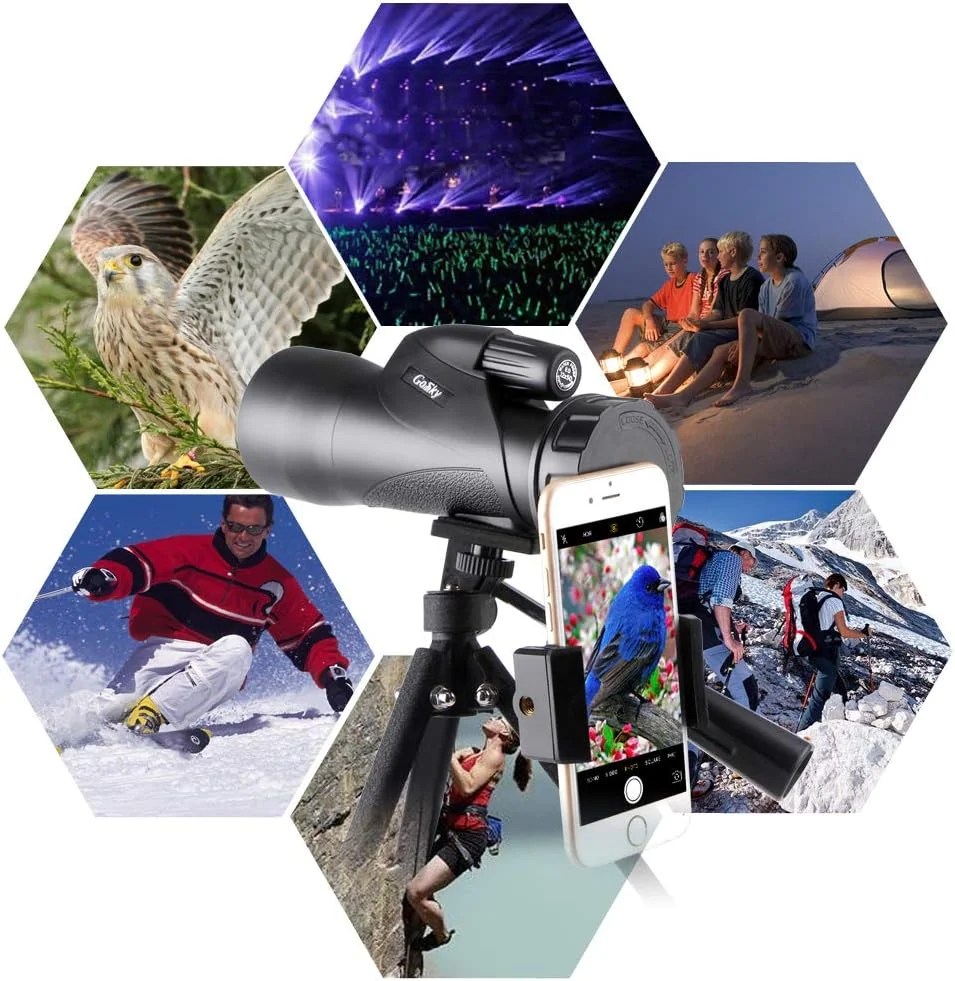 تلسکوپ تک چشمی گاسکی، 12x50 شیشه ED برای بزرگسالان، Ultra HD Multi با پوشش قوی، منشور BAK4 و ضد آب مناسب برای تماشای پرندگان، شکار، کمپینگ، حیات وحش -1250ED تلسکوپ تک چشمی گاسکی، 12x50 شیشه ED برای بزرگسالان، Ultra HD Multi با پوشش قوی، منشور BAK4 و ضد آب مناسب برای تماشای پرندگان، شکار، کمپینگ، حیات وحش -1250ED