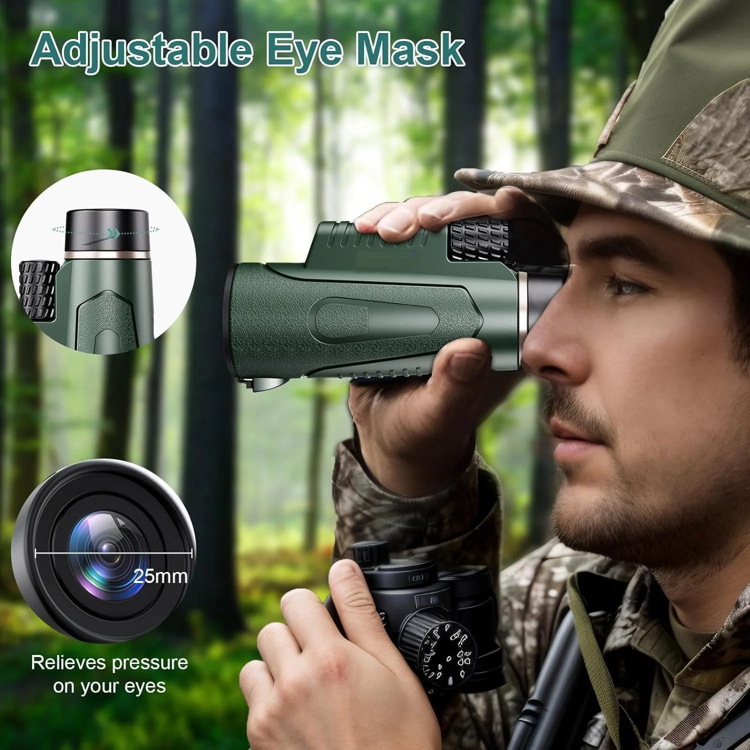 تلسکوپ تک چشمی 12X50 HD ضد آب با منشور BAK4، با رابط سه پایه، مناسب برای تماشای پرندگان، شکار، پیاده روی، کنسرت تلسکوپ تک چشمی 12X50 HD ضد آب با منشور BAK4، با رابط سه پایه، مناسب برای تماشای پرندگان، شکار، پیاده روی، کنسرت