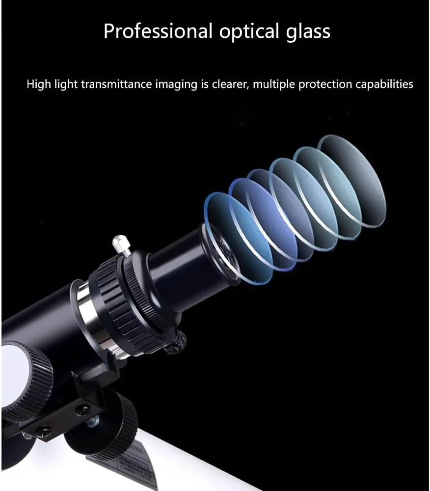 تلسکوپ حرفه ای پرنده نگری برای کودکان و مبتدیان، دیافراگم 76 میلی متر، 700 میلی متر با یابنده و آداپتور تلفن، تلسکوپ انکساری