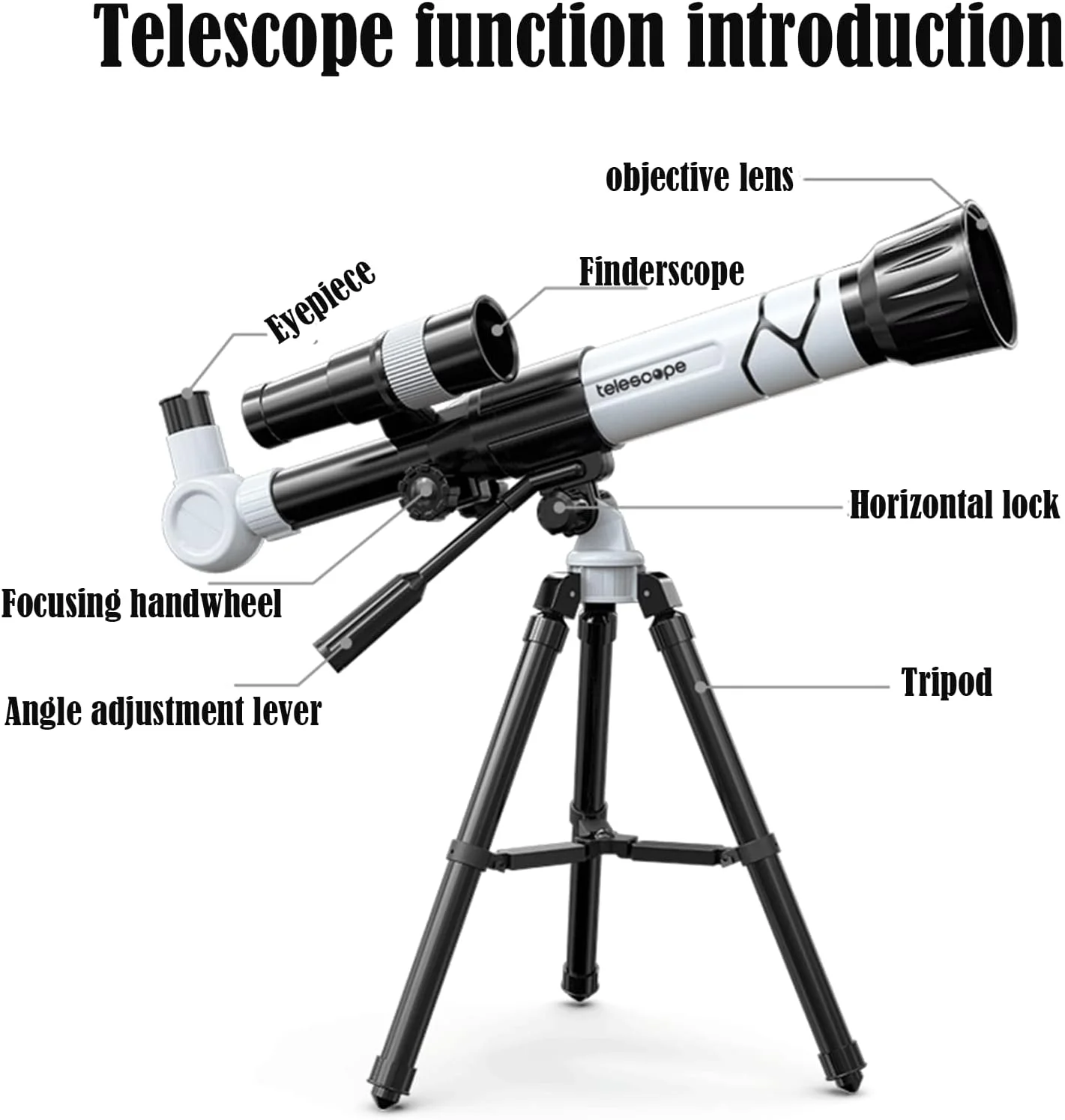 تلسکوپ برای کودکان و مبتدیان، کیت های علمی برای کودکان شامل سه پایه رومیزی و 3 چشمی، تلسکوپ انکساری قابل حمل برای رصد ماه و مناظر (سفید) تلسکوپ برای کودکان و مبتدیان، کیت های علمی برای کودکان شامل سه پایه رومیزی و 3 چشمی، تلسکوپ انکساری قابل حمل برای رصد ماه و مناظر (سفید)