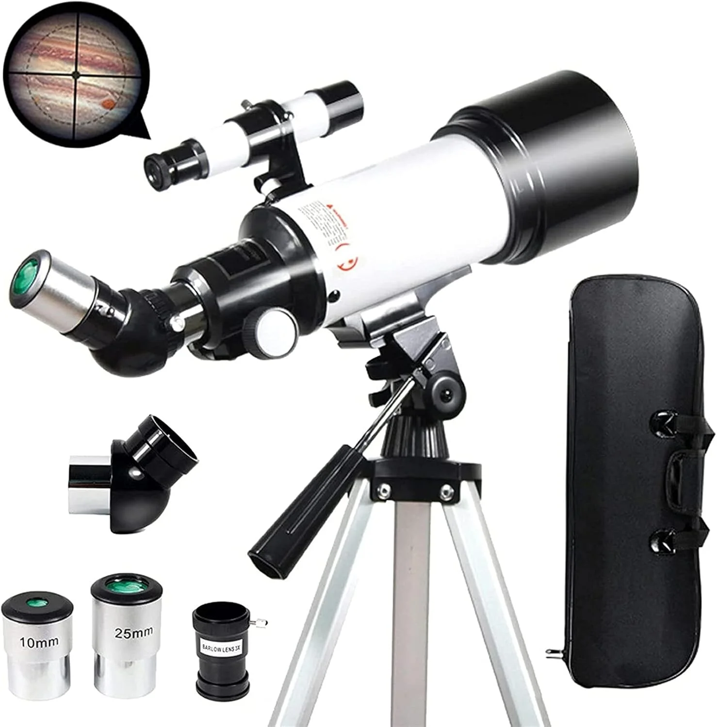 تلسکوپ های نجومی قابل حمل با دهانه 70 میلی متری و فاصله کانونی 400 میلی متری برای مشاهده ماه به همراه کیف حمل