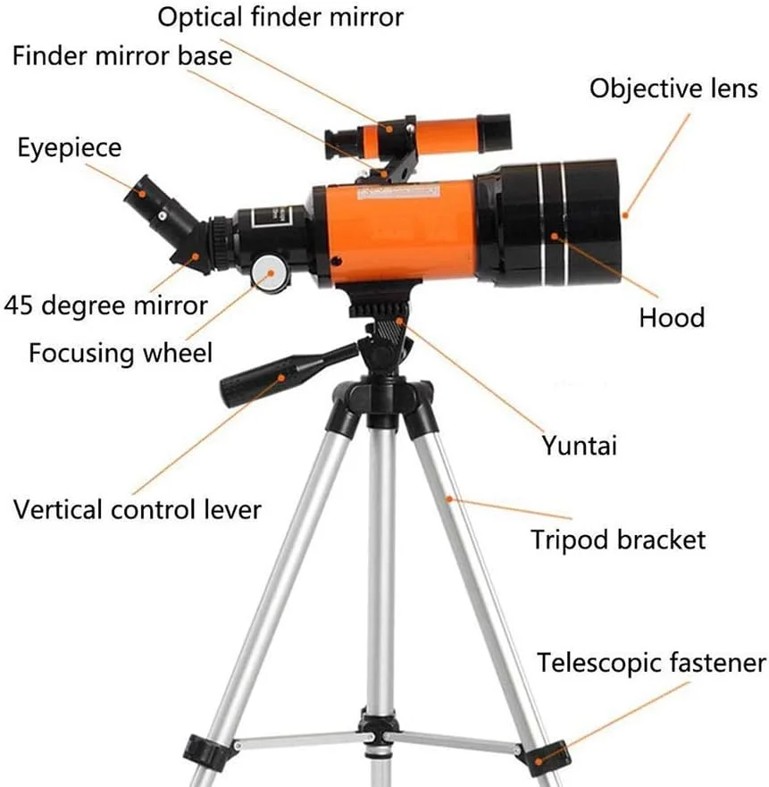 تلسکوپ حرفه ای و با کیفیت LSLYTQ، تلسکوپ قابل حمل مناسب برای فضای باز و تماشای ستارگان