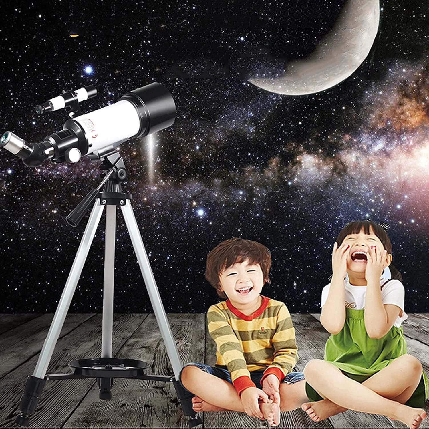 تلسکوپ های نجومی قابل حمل با دهانه 70 میلی متری و فاصله کانونی 400 میلی متری برای مشاهده ماه به همراه کیف حمل