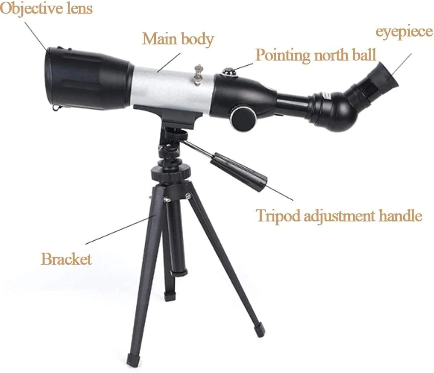 تلسکوپ LSLYTQ، تک چشمی نجومی با بزرگنمایی بالا و کیفیت بالا به همراه سه پایه و یابنده برای بزرگسالان و مبتدیان