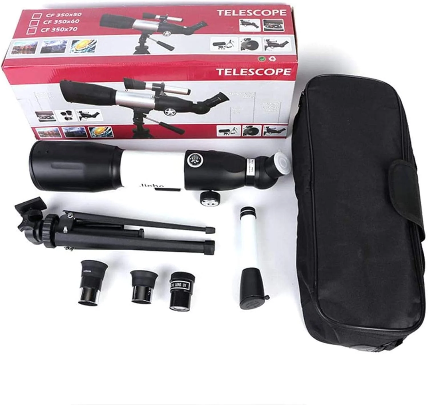 تلسکوپ LSLYTQ، تک چشمی نجومی با بزرگنمایی بالا و کیفیت بالا به همراه سه پایه و یابنده برای بزرگسالان و مبتدیان