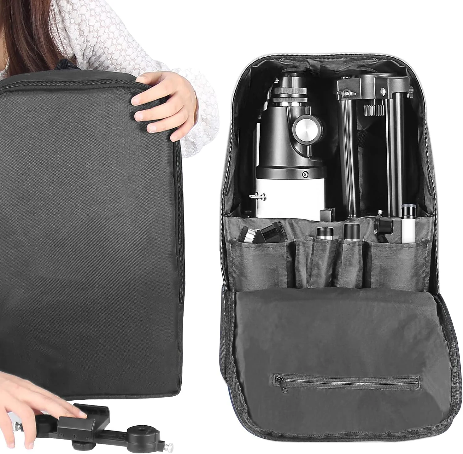 تلسکوپ نجومی برای بزرگسالان، تلسکوپ شکستی 80 میلیمتری با دهانه 600 میلیمتر برای کودکان و مبتدیان، تلسکوپ مسافرتی جمع و جور و قابل حمل با کوله پشتی تلسکوپ نجومی برای بزرگسالان، تلسکوپ شکستی 80 میلیمتری با دهانه 600 میلیمتر برای کودکان و مبتدیان، تلسکوپ مسافرتی جمع و جور و قابل حمل با کوله پشتی