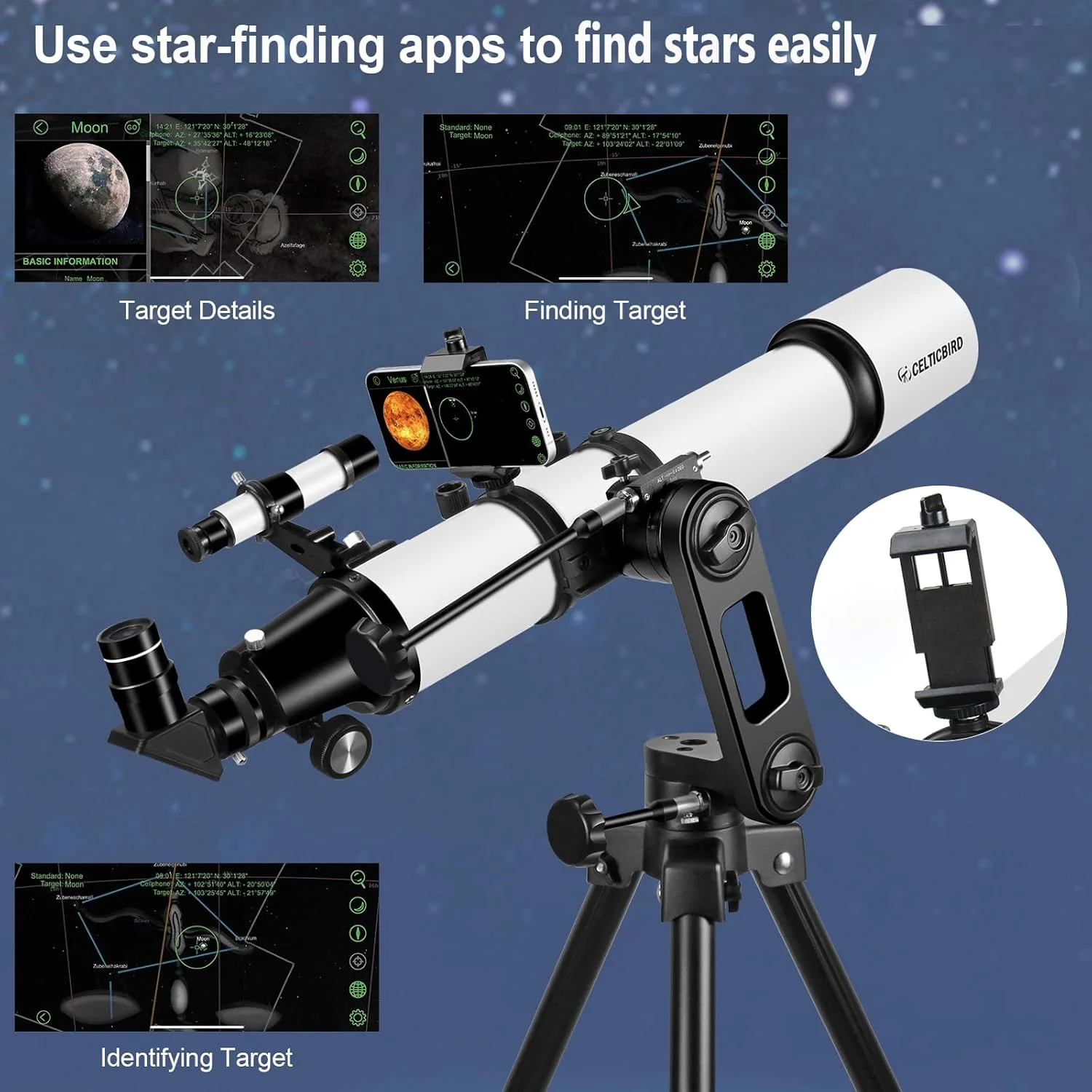 تلسکوپ با قدرت بالا برای بزرگسالان، دیافراگم 90 میلیمتری، تلسکوپهای شکستنی 700 میلیمتری برای نجوم بزرگسالان، تلسکوپیو با تنظیم دقیق، سهپایه پایه نصب AZ فوقالعاده پایدار Vertisteel، آداپتور تلفن تلسکوپ با قدرت بالا برای بزرگسالان، دیافراگم 90 میلیمتری، تلسکوپهای شکستنی 700 میلیمتری برای نجوم بزرگسالان، تلسکوپیو با تنظیم دقیق، سهپایه پایه نصب AZ فوقالعاده پایدار Vertisteel، آداپتور تلفن