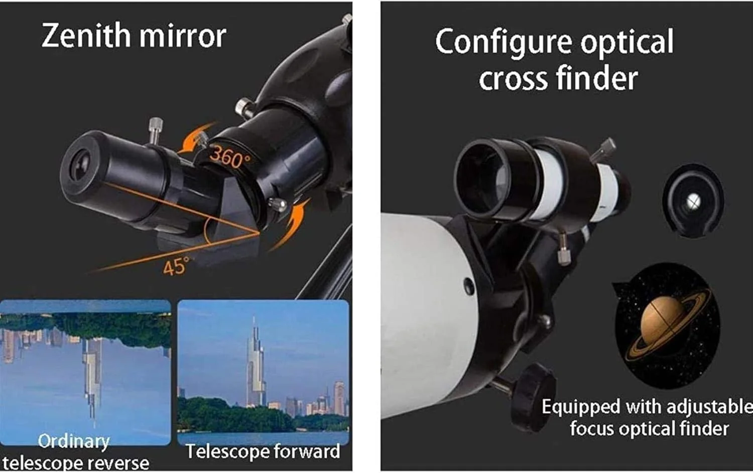 تلسکوپ LSLYTQ برای مبتدیان نجوم، آینه راست کننده ۴۵ درجه، قطر بزرگ ۸۰ میلیمتری، یابنده 5x24، تلسکوپ با سهپایه کولهپشتی، برای استفاده در داخل/خارج از منزل تلسکوپ LSLYTQ برای مبتدیان نجوم، آینه راست کننده ۴۵ درجه، قطر بزرگ ۸۰ میلیمتری، یابنده 5x24، تلسکوپ با سهپایه کولهپشتی، برای استفاده در داخل/خارج از منزل