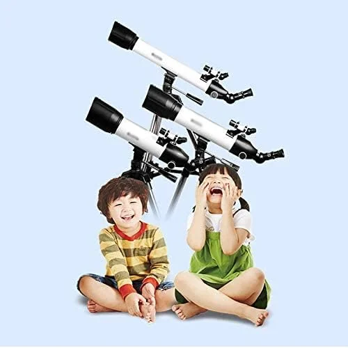 تلسکوپ برای بزرگسالان، تلسکوپ شکستنی نجومی، تلسکوپ مسافرتی قابل حمل با کیف حمل، سه پایه با ارتفاع قابل تنظیم، اپتیک کاملاً چند لایه پوشش داده شده