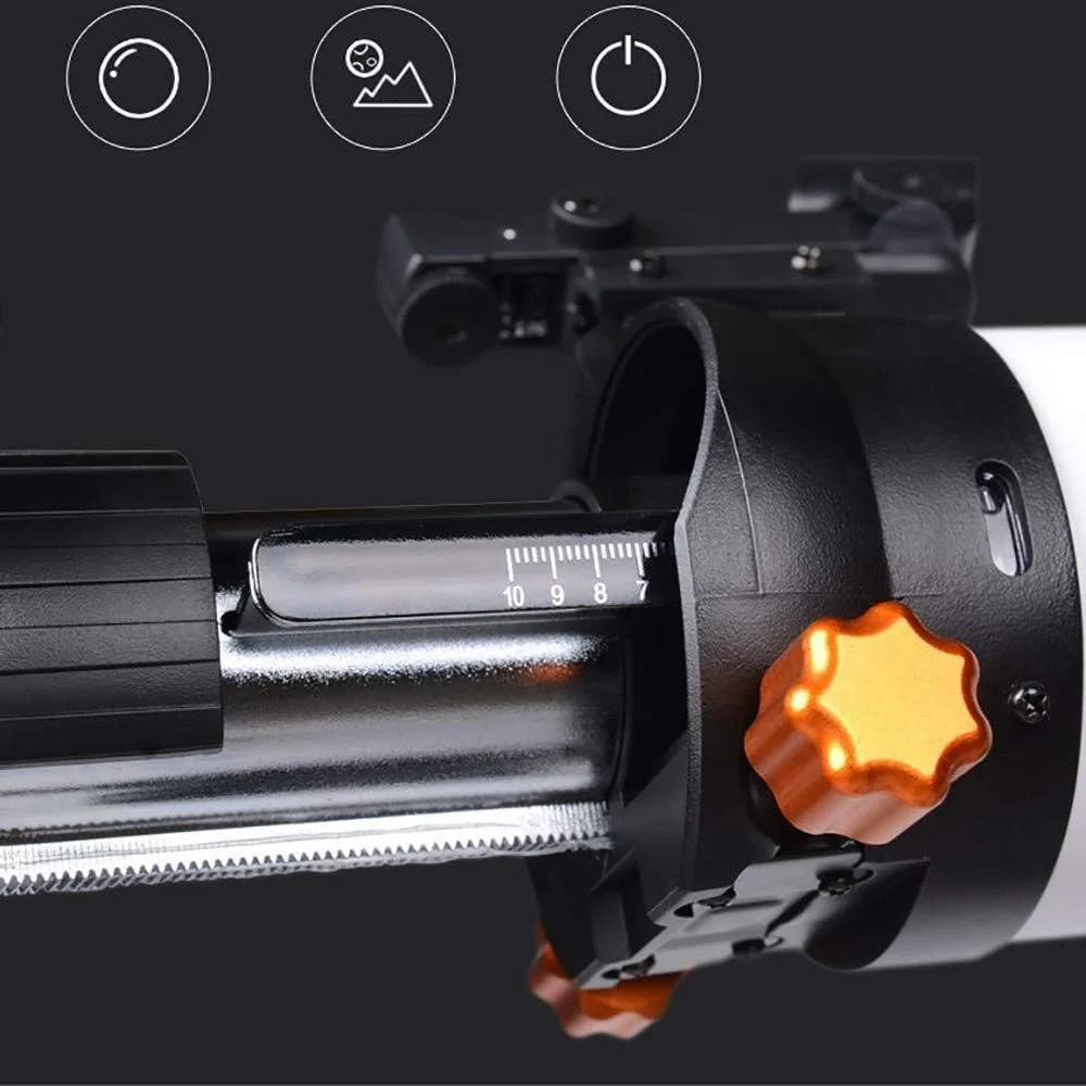 تلسکوپ شکستنی 80 میلی‌متری LSLYTQ با سه‌پایه قابل تنظیم و آداپتور تلفن هوشمند، برای تماشای ستارگان