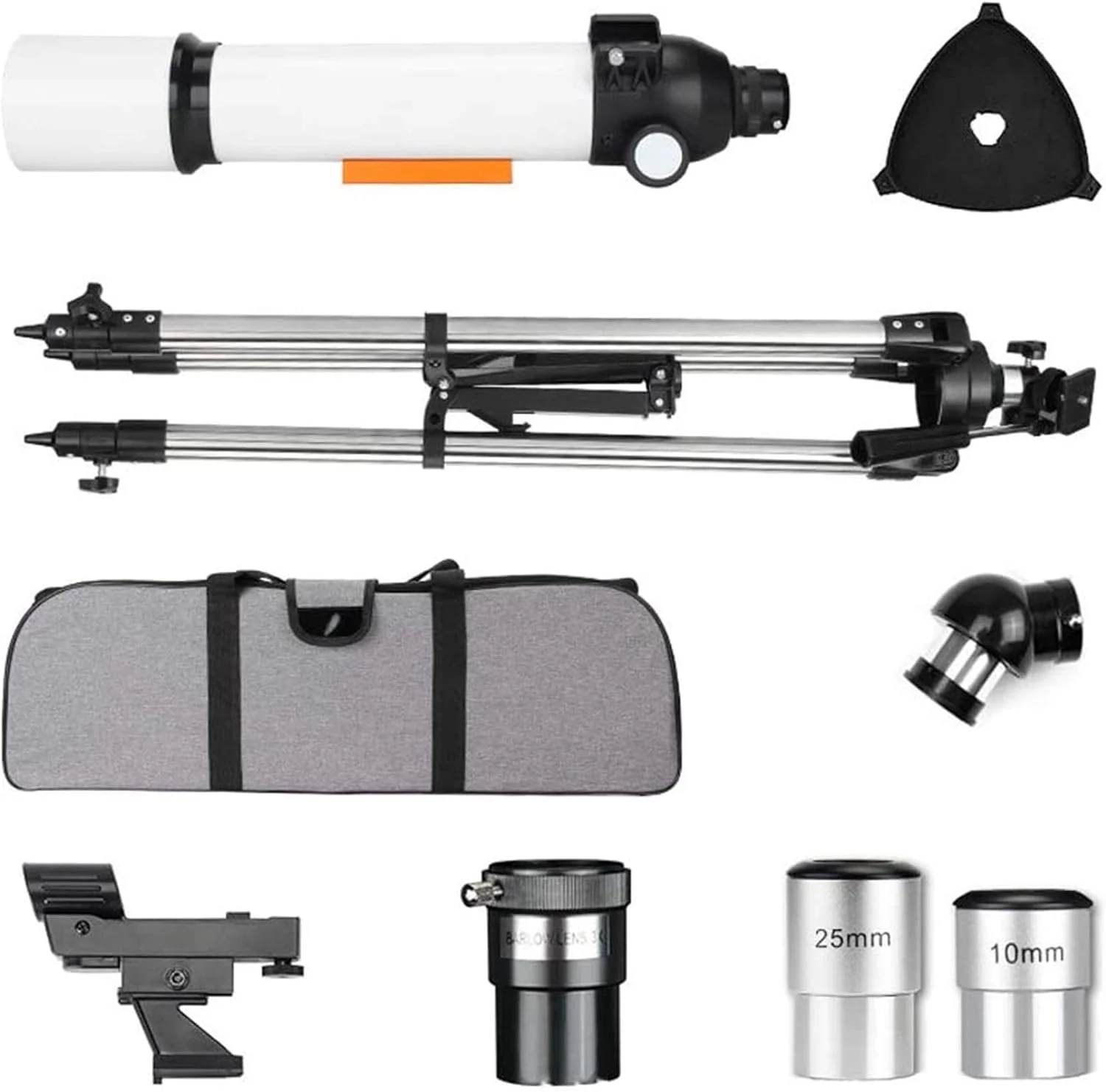 تلسکوپ های شکستنی نجومی با سه پایه برای بزرگسالان و مبتدیان برای مشاهده ماه و مناظر