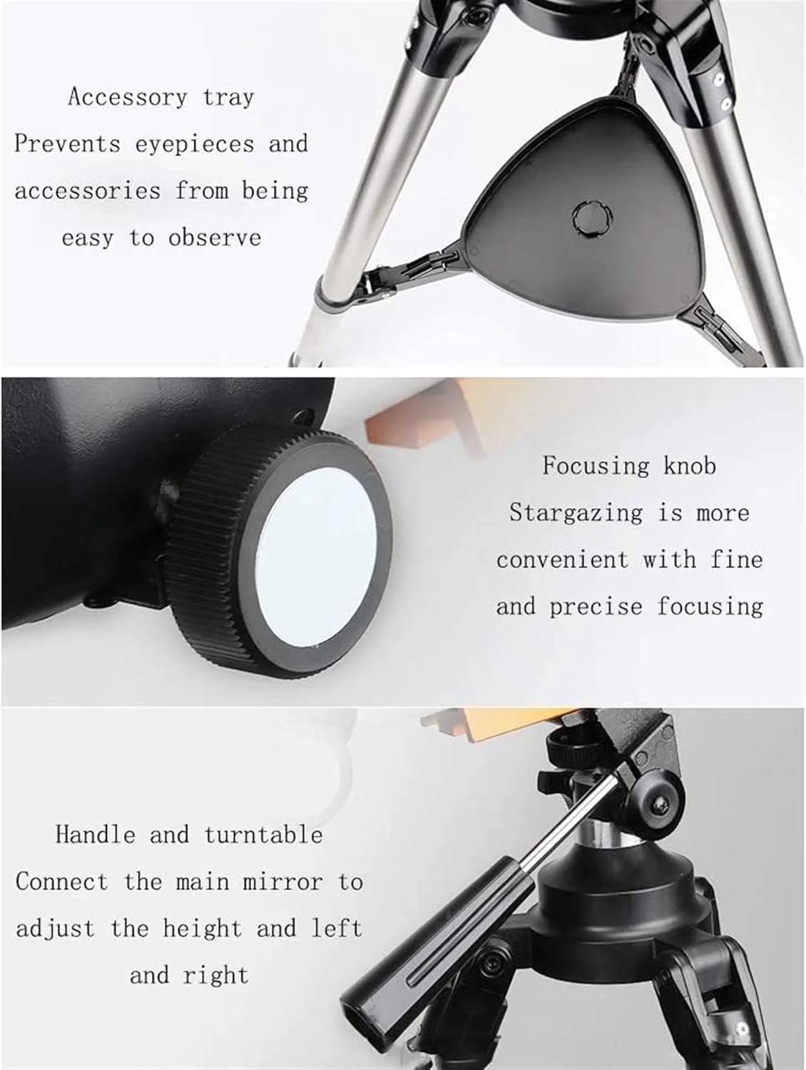 تلسکوپ های شکستنی نجومی با سه پایه برای بزرگسالان و مبتدیان برای مشاهده ماه و مناظر