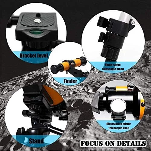 تلسکوپ LSLYTQ تلسکوپ برای بزرگسالان تلسکوپ مبتدی 70 میلی متری تلسکوپ شکست نور تلسکوپ بازتابی برای مبتدیان سه پایه با ارتفاع قابل تنظیم