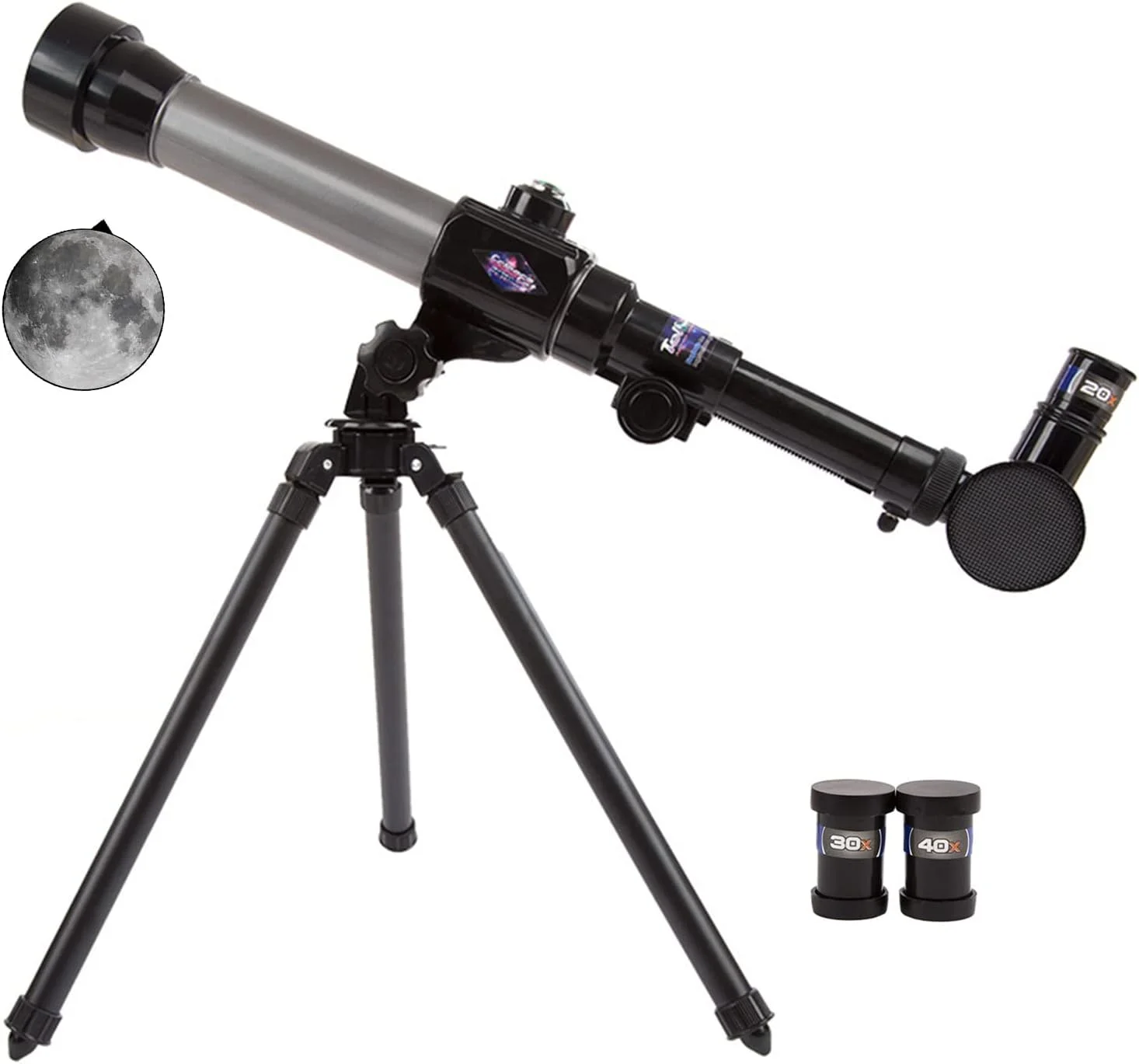 تلسکوپ برای بزرگسالان و کودکان، تلسکوپ مسافرتی قابل حمل، تلسکوپ های شکستنی برای مبتدیان نجوم، هدیه نجومی برای کودکان برای کاوش در ماه و سیارات