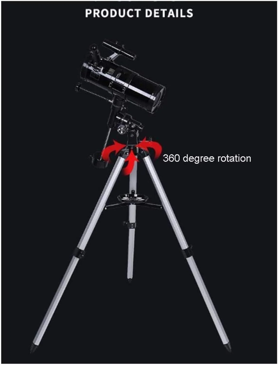 تلسکوپ شکستنی LSLYTQ، تلسکوپ مسافرتی، شکست نور با فاصله کانونی 700 میلی‌متر، تلسکوپ نجومی برای بزرگسالان و مبتدیان / بسته 3