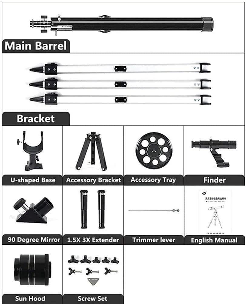 تلسکوپ LSLYTQ، تلسکوپ های شکستنی با زوم 675X، تلسکوپ فضایی تک چشمی فضای باز با سه پایه قابل حمل، محدوده تشخیص 900/60M، تلسکوپ ایده آل برای مبتدیان تلسکوپ LSLYTQ، تلسکوپ های شکستنی با زوم 675X، تلسکوپ فضایی تک چشمی فضای باز با سه پایه قابل حمل، محدوده تشخیص 900/60M، تلسکوپ ایده آل برای مبتدیان