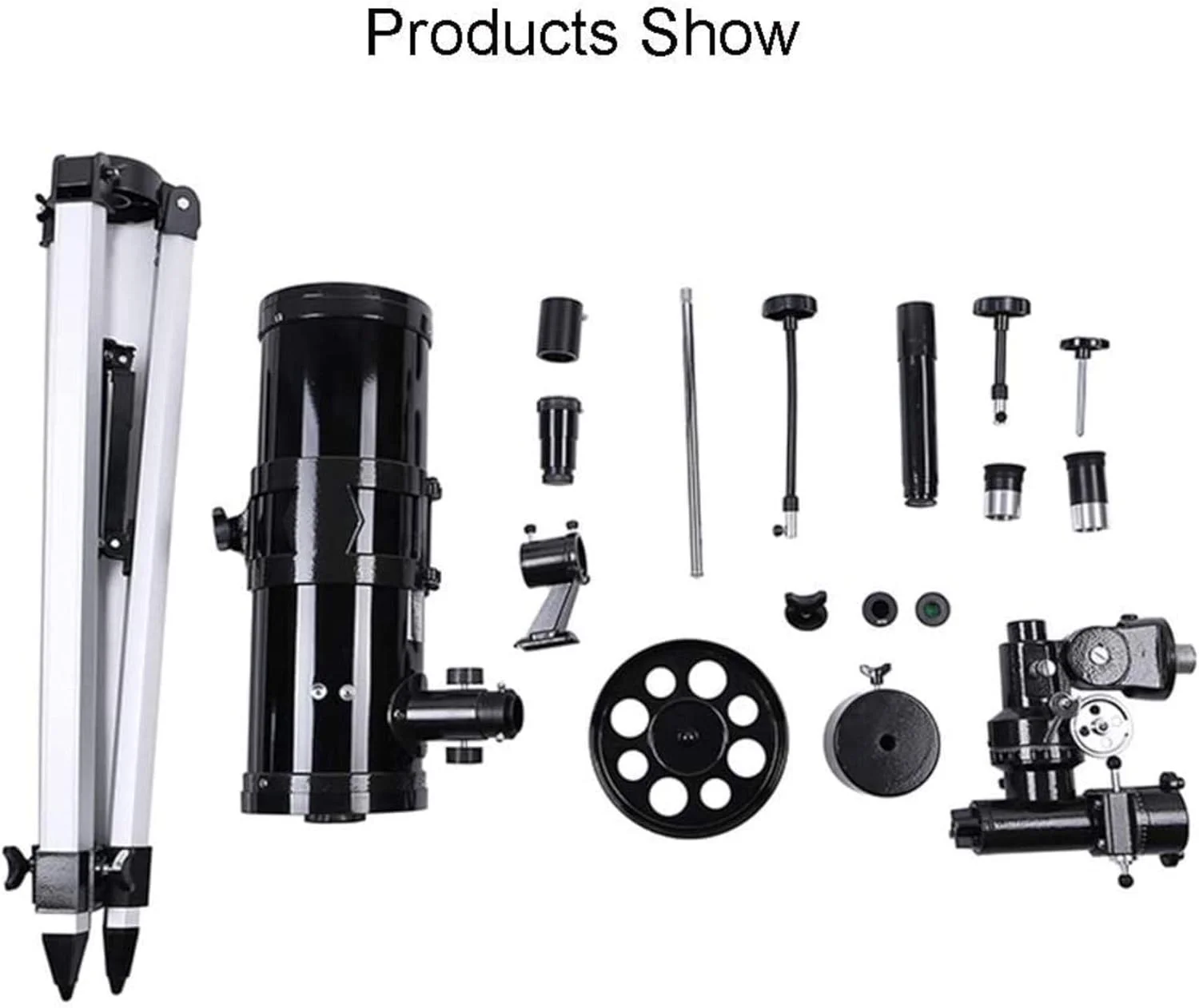 تلسکوپ شکستنی LSLYTQ، تلسکوپ مسافرتی، شکست نور با فاصله کانونی 700 میلی‌متری، تلسکوپ نجومی برای بزرگسالان و مبتدیان / بسته 3