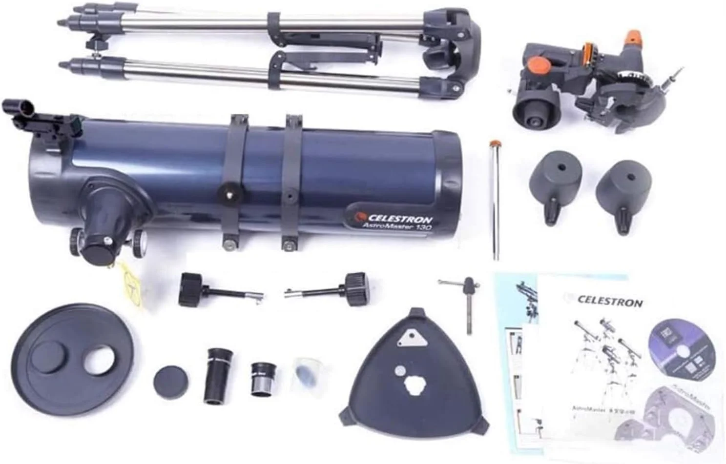 تلسکوپ ۱۳۰ میلی‌متری شکستنی تلسکوپ نیوتون سیستم اپتیکال بازتابی چشمی مثبت ۲۰ میلی‌متری یابنده نقطه قرمز با سه‌پایه قابل تنظیم برای کودکان و بزرگسالان