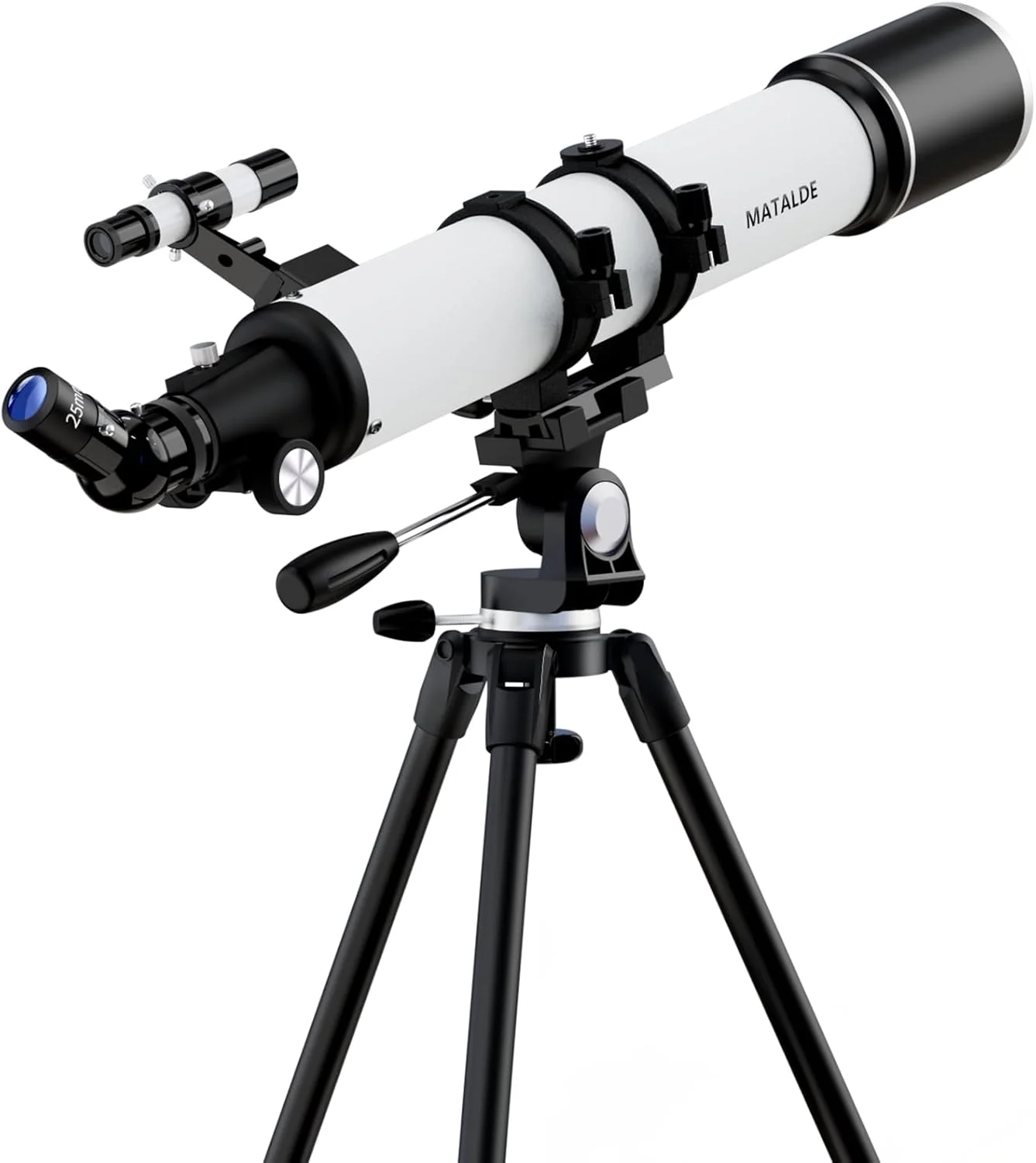 تلسکوپ با دهانه 90 میلی‌متری و فاصله کانونی 800 میلی‌متری، تلسکوپ نجومی حرفه‌ای با بزرگنمایی 32X-240X، لنز بارلو 3X و آداپتور تلفن