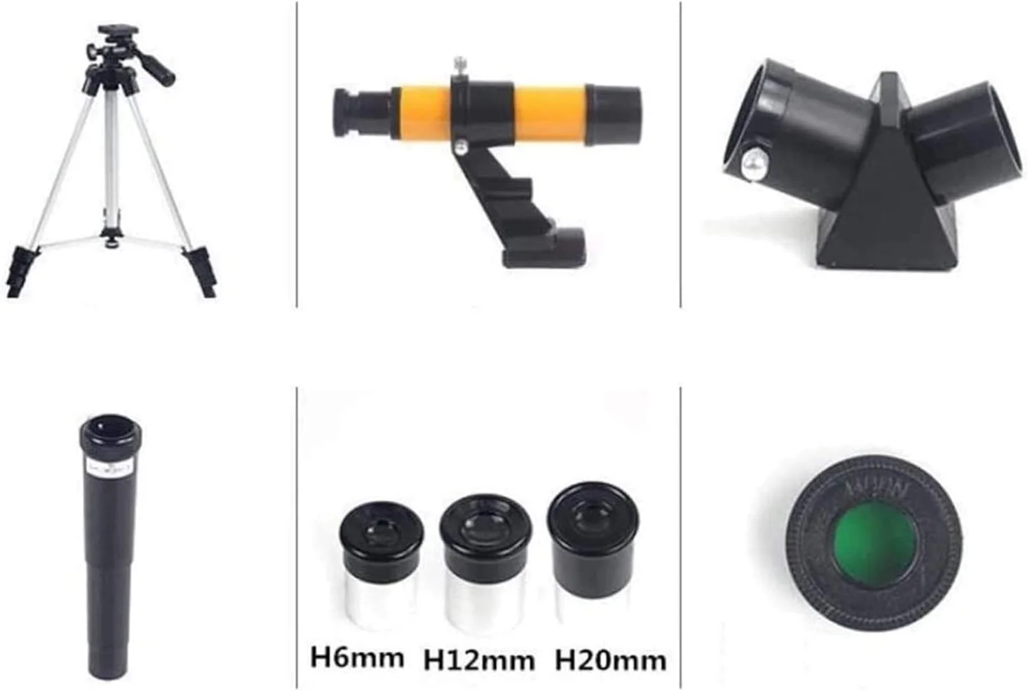 تلسکوپ LSLYTQ برای کودکان و بزرگسالان، تلسکوپ شکستنی قابل حمل و قابل تنظیم، سه پایه و آداپتور تلفن