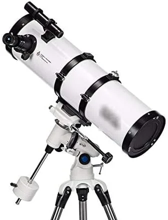 تلسکوپ بازتابی برای مبتدیان، اپتیک شیشه ای با پوشش کامل، سه پایه با ارتفاع قابل تنظیم، تلسکوپ مسافرتی جمع و جور و قابل حمل