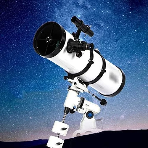 تلسکوپ بازتابی برای مبتدیان، اپتیک شیشه ای با پوشش کامل، سه پایه با ارتفاع قابل تنظیم، تلسکوپ مسافرتی جمع و جور و قابل حمل