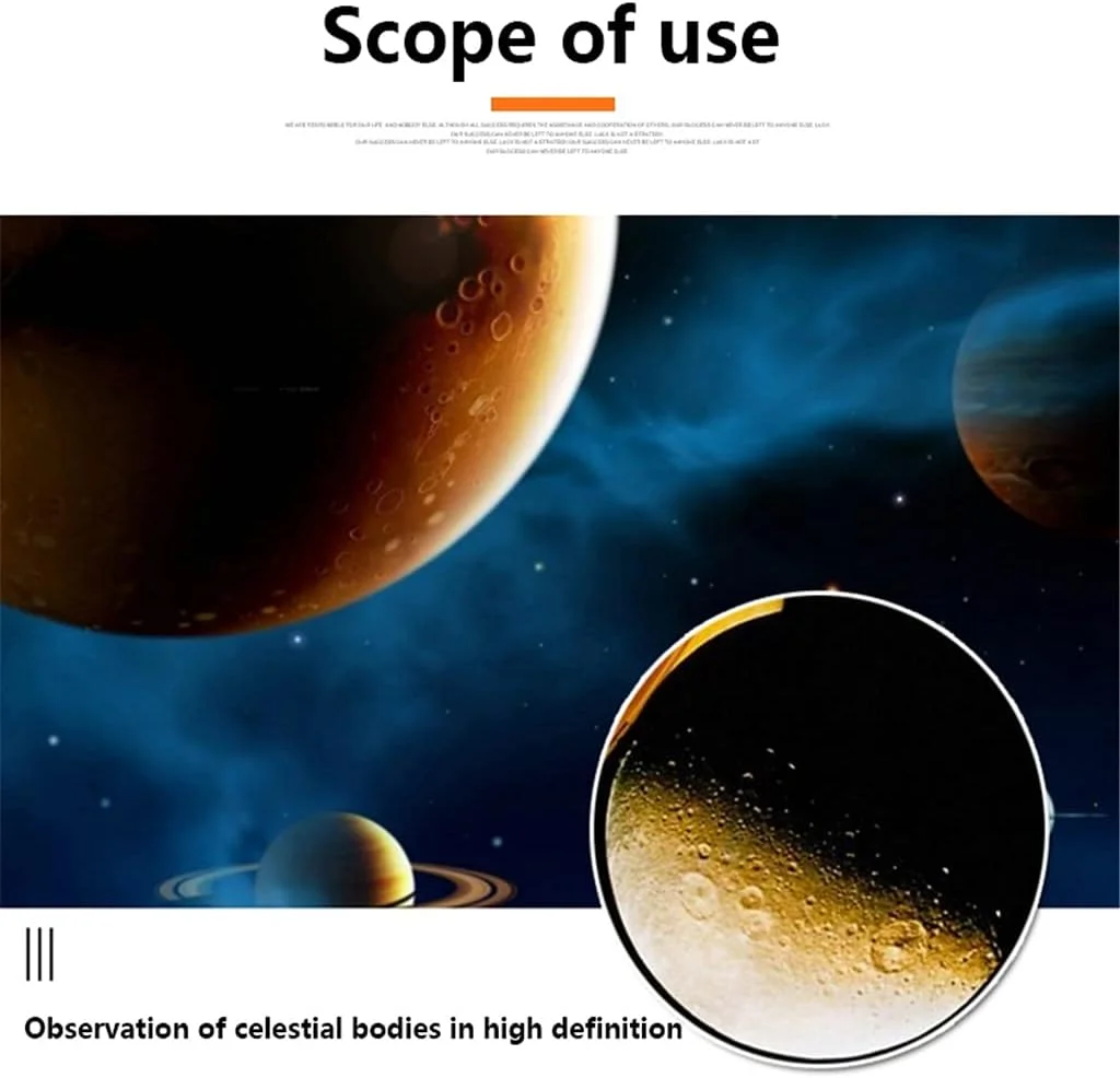 تلسکوپ حرفه ای زوم LSLYTQ با بزرگنمایی 165 برابر، تک چشمی قدرتمند به همراه سه پایه برای رصد ماه و فضای عمیق