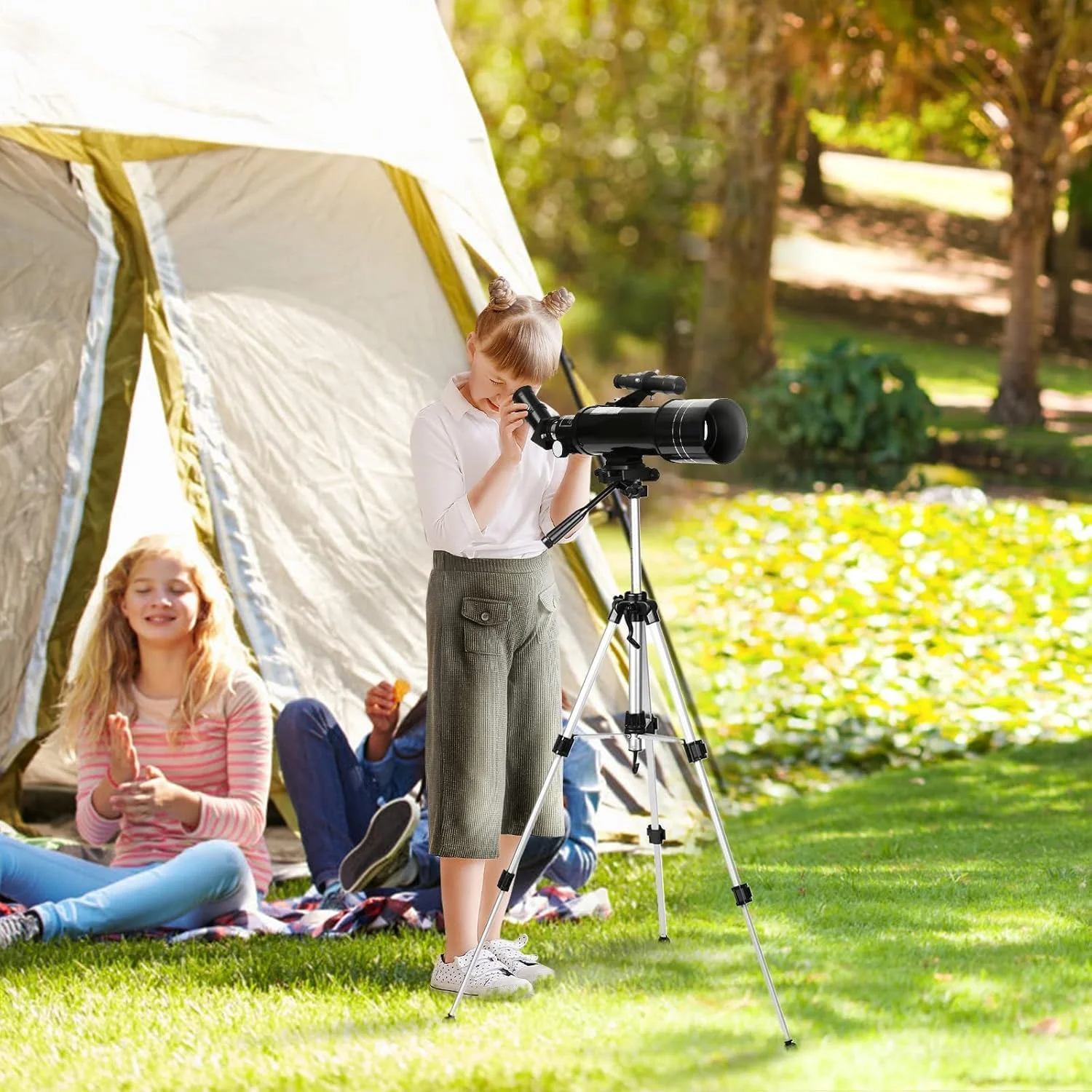 تلسکوپ با چشمی های 6 میلی متری و 25 میلی متری کلنر، تلسکوپ بازتابی نجومی F40070M با سه پایه آلومینیومی قابل تنظیم ارتفاع و کوله پشتی، قابلیت مشاهده دهانه های سطح ماه تلسکوپ با چشمی های 6 میلی متری و 25 میلی متری کلنر، تلسکوپ بازتابی نجومی F40070M با سه پایه آلومینیومی قابل تنظیم ارتفاع و کوله پشتی، قابلیت مشاهده دهانه های سطح ماه