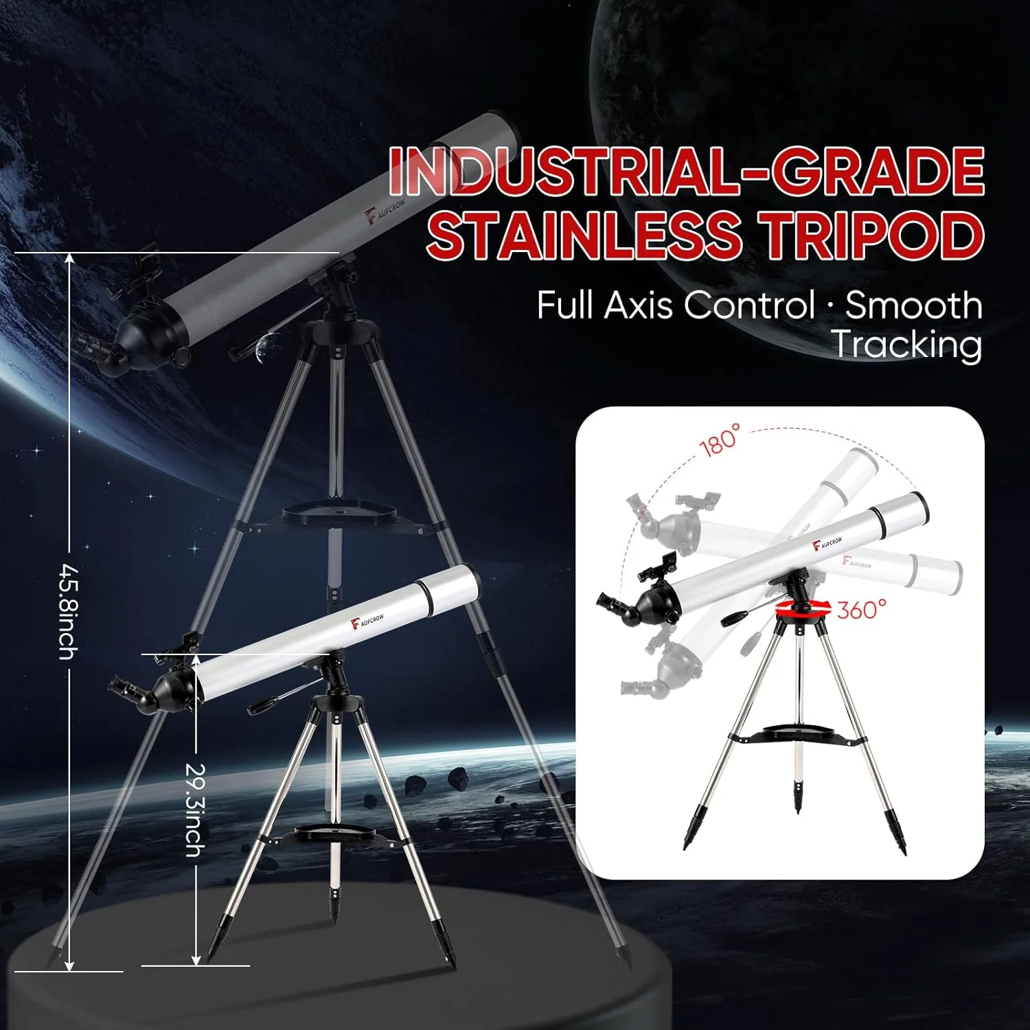 تلسکوپ برای بزرگسالان، تلسکوپ های نجومی قدرتمند با دیافراگم 80 میلیمتری و فاصله کانونی 900 میلیمتری، تلسکوپ شکستنی حرفهای 270X، سهپایه فولادی ضد زنگ، یابنده نقطه قرمز، کیف حمل، آداپتور تلفن تلسکوپ برای بزرگسالان، تلسکوپ های نجومی قدرتمند با دیافراگم 80 میلیمتری و فاصله کانونی 900 میلیمتری، تلسکوپ شکستنی حرفهای 270X، سهپایه فولادی ضد زنگ، یابنده نقطه قرمز، کیف حمل، آداپتور تلفن