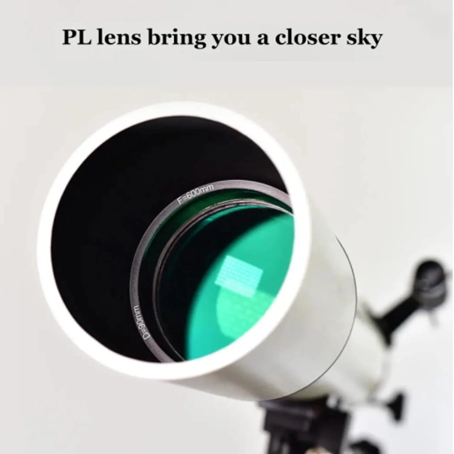 تلسکوپ LSLYTQ، دهانه 90 میلی‌متری، فاصله کانونی 600 میلی‌متری، تلسکوپ شکست نور نجومی با وضوح بالا به همراه سه پایه قابل تنظیم، تلسکوپ برای افراد مبتدی و بزرگسالان