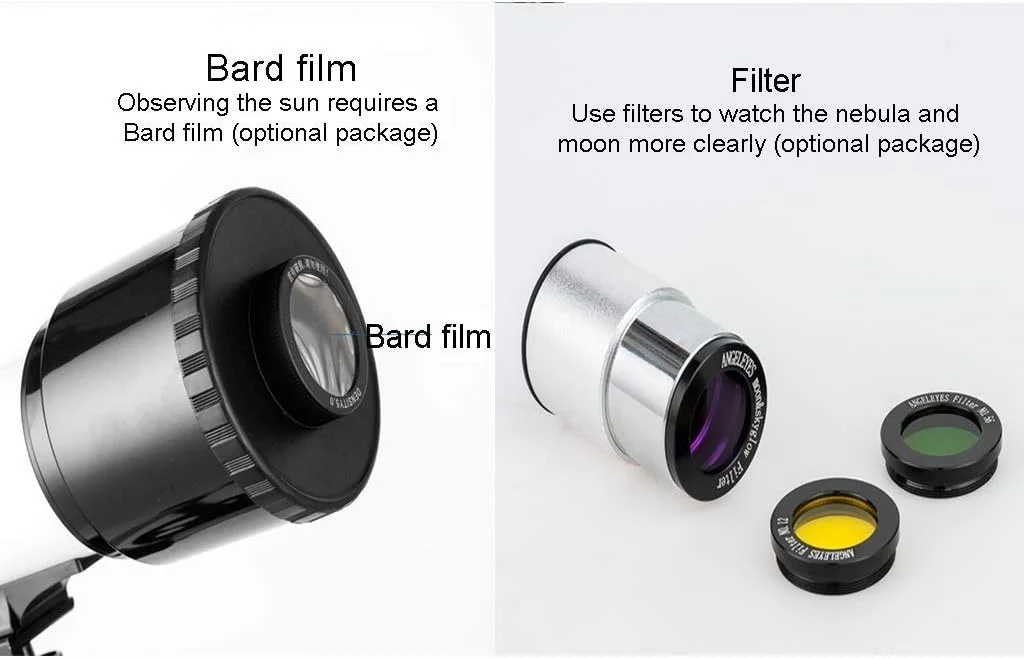 تلسکوپ LSLYTQ با کیف حمل و چشمی 10mm/25mm، دیافراگم 70mm، تلسکوپ قابل حمل برای بزرگسالان و مبتدیان